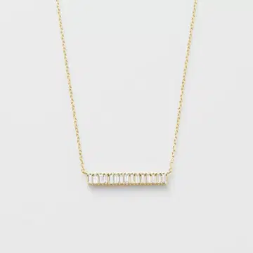 agete BELLESIORA 같은 형태 골드 바 목걸이