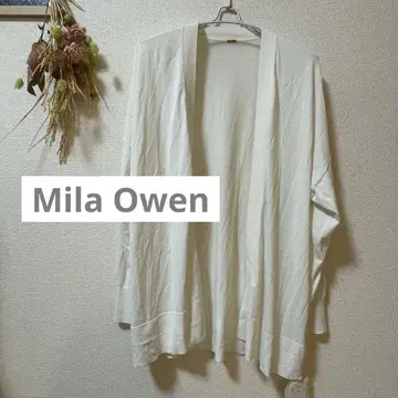 택 포함 미사용 새상품 MilaOwen 미라 오웬 워셔블 가디건