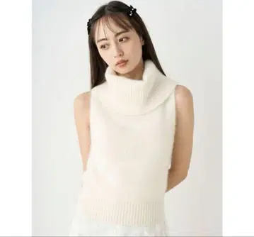 SNIDEL 폭스 알파카 슬리브리스 터틀 풀오버