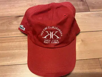 라코스테 Lacoste 빨간색 캡 자수 로고
