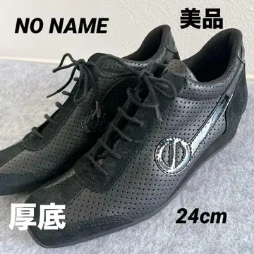 컨디션 최상 NO NAME 스니커즈 메쉬 가죽 웨지솔 통굽 24