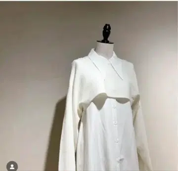 COCODEAL 화이트 셔츠 스타일 가디건