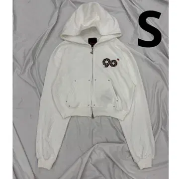 9090 girl Logo Glitter Zip Hoodie S 사이즈