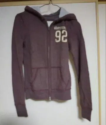 abercrombie 택 포함 새상품 풀 집업 후드티 92 와인 레드