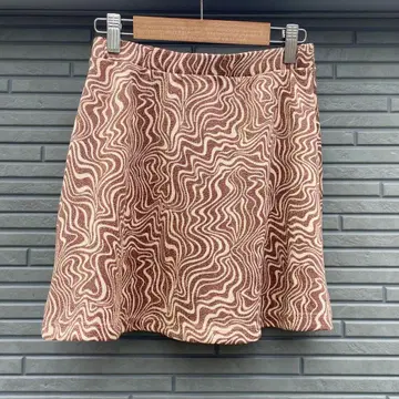 USED 라메 물결무늬 타이트 스커트