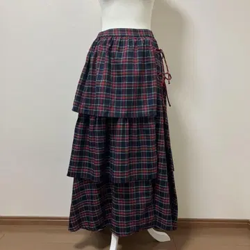 메리제니 롱 스커트 체크 가을 귀여운 어른 스커트