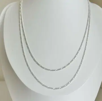 새상품 이탈리아제 실버 925 피가로 체인 목걸이 45cm 50cm