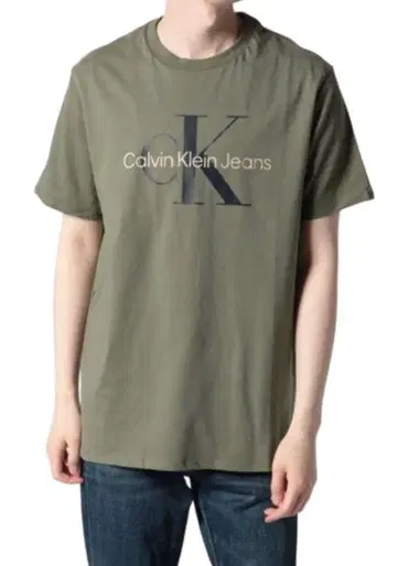 새상품 Calvin Klein Jeans 남성용 빅 로고 T셔츠