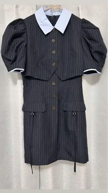 dazzlin 자켓 라이크 레이어드 미니 원피스