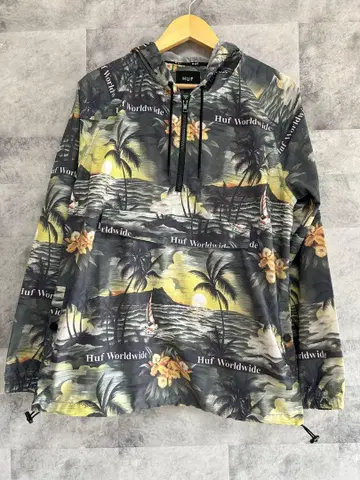 새상품 택 포함 HUF 아노락 자켓 트로피컬 나일론 자켓 s