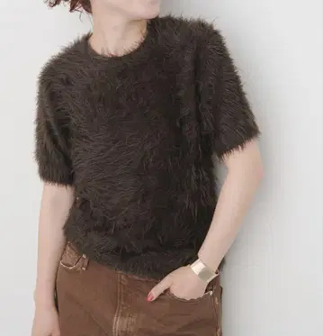 Spick&Span 페더얀 하프 슬리브 니트