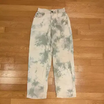 atmos pink 아토모스핑크 타이다이 패턴 스웨트 팬츠 GREEN