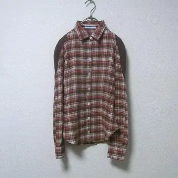 후세인 찰라얀 hussein chalayan 절개 체크 플란넬 셔츠