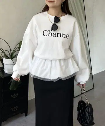 프로즈 베일 밑단 벌룬 도킹 로고 맨투맨 트레이닝복