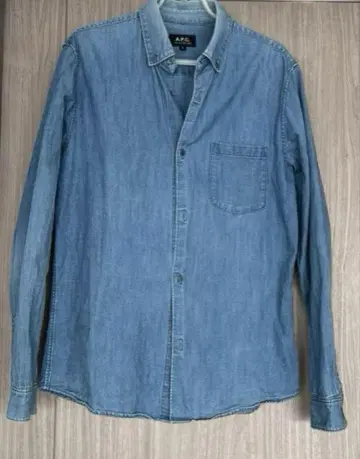 [ A.P.C. ] 데님 긴팔 셔츠 남성용 S