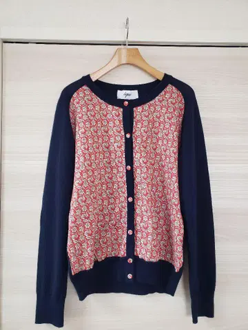 equo 리버티 프린트 가디건 싸개 단추