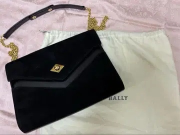 Bally 블랙 스웨이드 숄더백