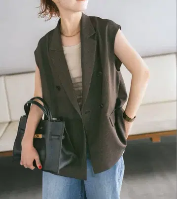 Spick&Span 멜란지 더블 브레스트 베스트