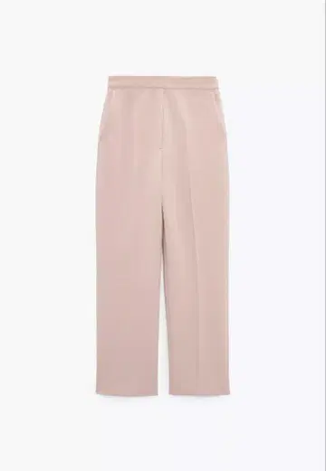 미사용 ZARA 베이지 핑크 CROPPED TROUSERS