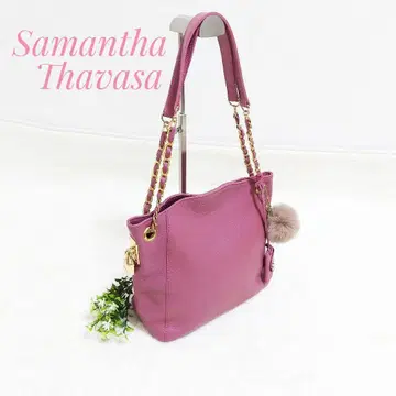 사만다 타바사 숄더백 더스티 핑크 라메 카데나