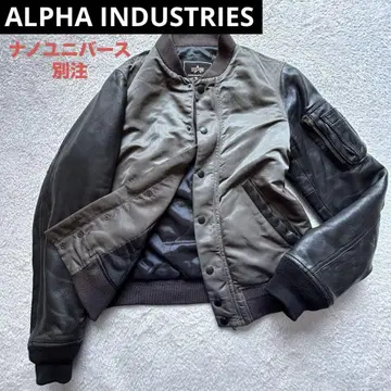 ALPHA 알파 나노 유니버스 별주 MA-1 이소재 절개 암 가죽