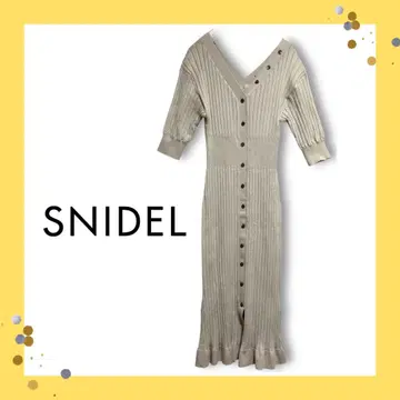 [ 새상품급 ] SNIDEL 리브 니트 원피스 롱 기장 프리 사이즈
