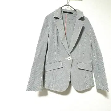 스트라이프 테일러드 자켓 라메 믹스 가을 겨울