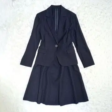 내추럴 뷰티 베이직 워셔블 수트 상하의 세트 네이비