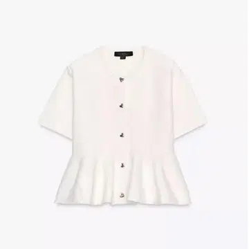 ZARA 페플럼 니트 자켓 에크루