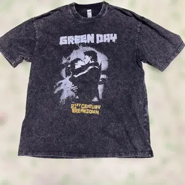 GREEN DAY 빈티지 가공 셔츠