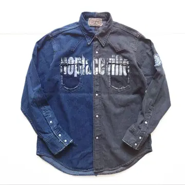 빈티지 도킹 바이컬러 웨스턴 데님 셔츠 일본제