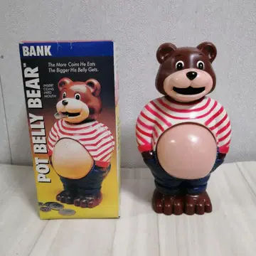 Pot Belly Bear 저금통 곰 저금통 빈티지 레트로