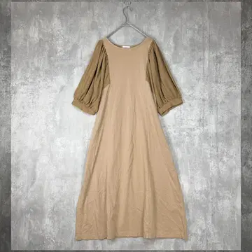 ITEMS 어반 리서치 브라운 반팔 원피스 도킹 양류 봄/여름/가을