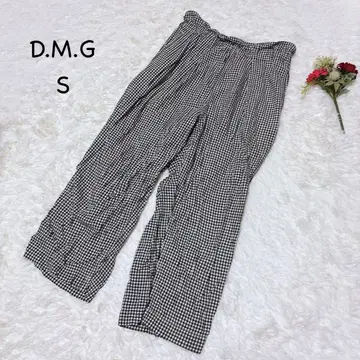 D M G [ S ] 깅엄 체크 캐주얼 팬츠 허리밴딩 코튼