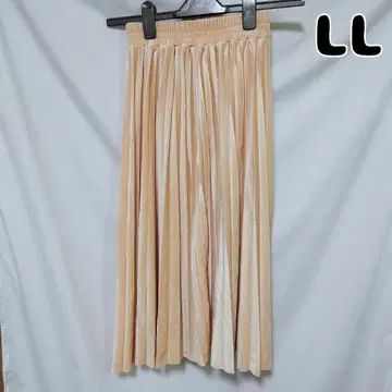 벨로아 플리츠 스커트 오렌지 LL