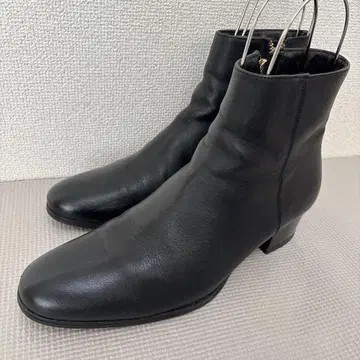 새상품급 엔데바이스 골드 지퍼 사이드 지퍼 레더 힐 부츠 42