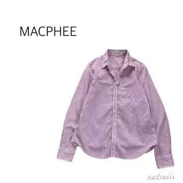MACPHEE 투모로우랜드 코튼 스트라이프 긴팔 셔츠