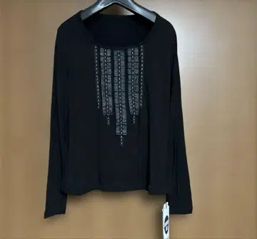 새상품 히로코코시노 KOSHINO BIS 리본 장식 블랙 긴팔 티셔츠