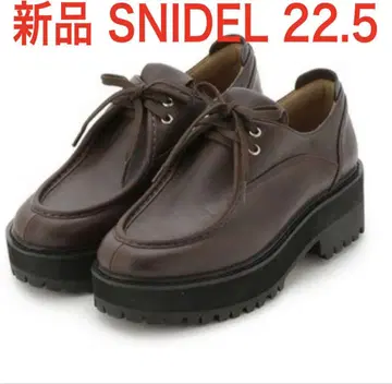 새상품 택 박스 포함 스나이델 snidel 레이스업 로퍼 브라운