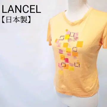Lancel 지오메트릭 패턴 반팔 V넥 프린트T셔츠