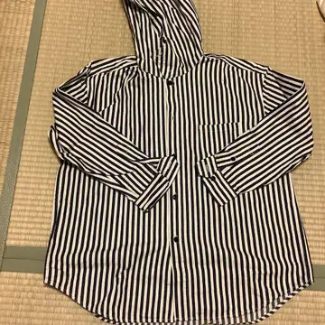 TIGRE BROCANTE 후드 부착 스트라이프 셔츠