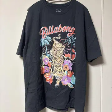 귀한 빌라봉 Billabong 호랑이 꽃 그래픽 반팔 티셔츠