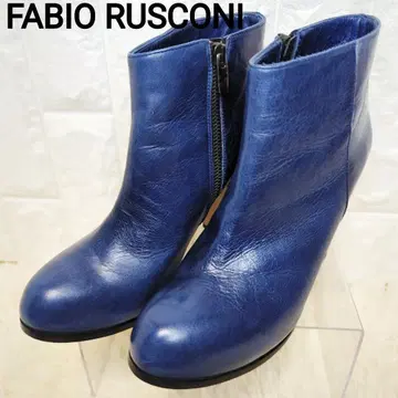 FABIO RUSCONI 숏부츠 부츠 사이드 지퍼 네이비