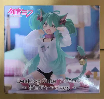하츠네 미쿠 Desktop Cute 고양이 귀 T셔츠 ver. 피규어
