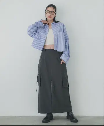 PUBLIC TOKYO 스무디 트라페즈 스커트