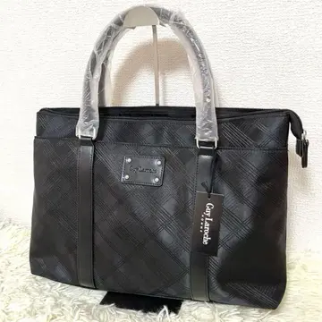 미사용 새상품 Guy Laroche 체크 비즈니스 백 깔끔한 슬림