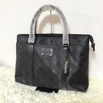 미사용 새상품 Guy Laroche 체크 비즈니스 백 깔끔한 슬림