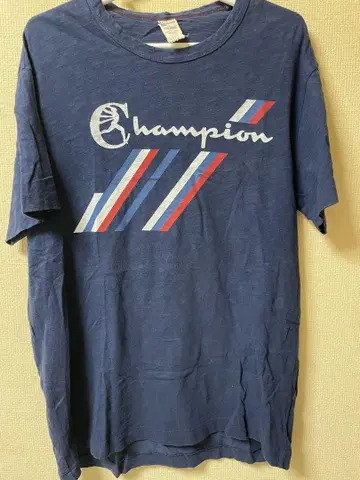 Champion 네이비 런택 복각T셔츠 M 사이즈
