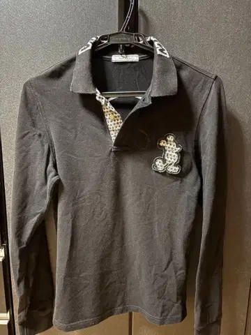 MARK & LONA 블랙 긴팔 피케 셔츠