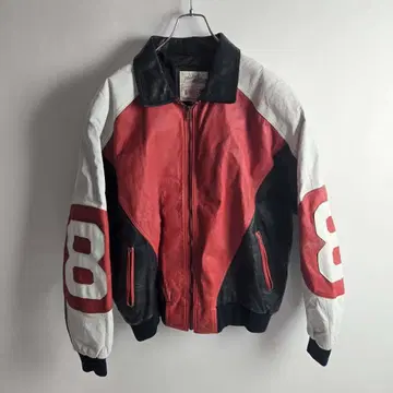 마이클 호반 WHERE MI 8 볼 가죽 자켓 XL 빈티지